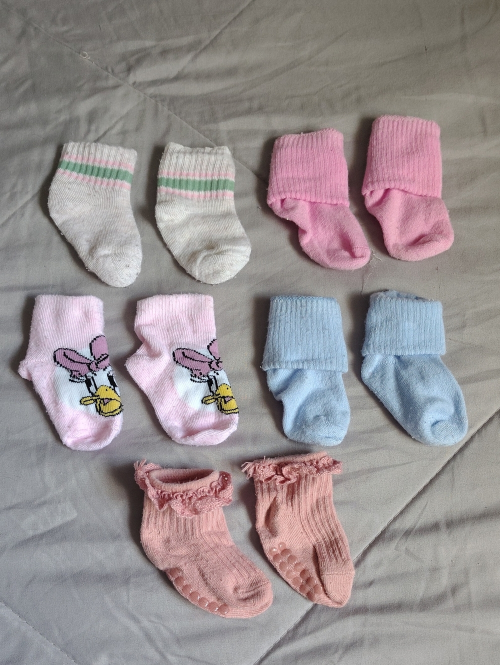 Disney Baby Socks Pack in Pink, Blue, White
